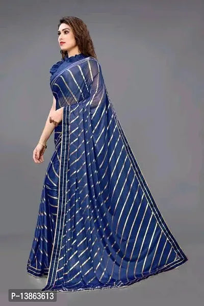 New Art silk Saree With Leriya Foil Print And Blouse