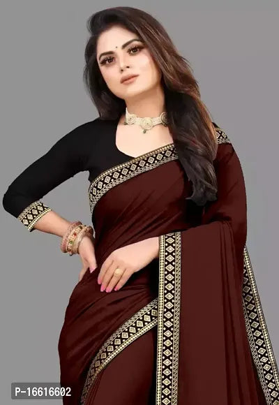 Soft Silk Black Square Lace Saree with Blouse Piece