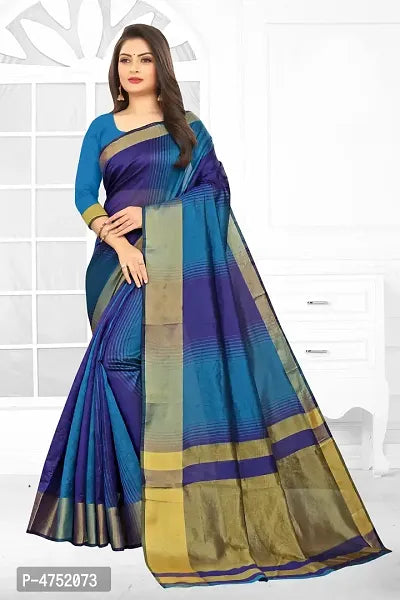 Beautiful Cotton Saree With Blouse Piece