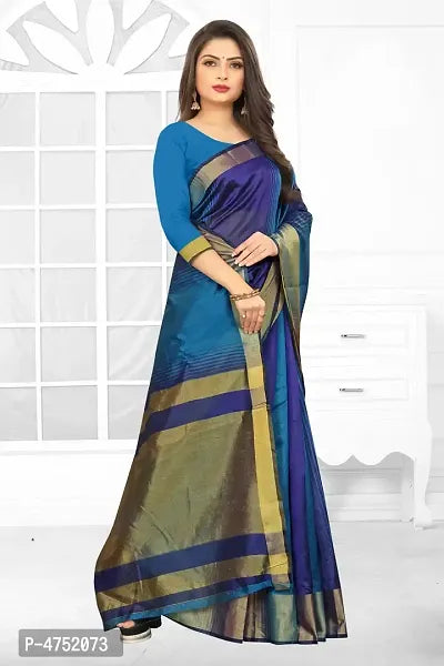 Beautiful Cotton Saree With Blouse Piece