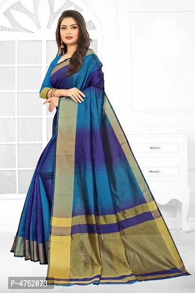 Beautiful Cotton Saree With Blouse Piece