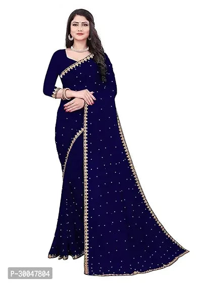 Stylish Lycra Saree with Blouse Piece for Women