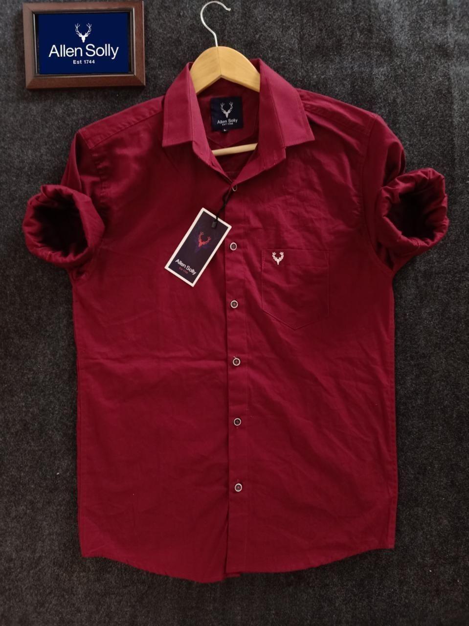 Cotton Solid Full Sleeves Slim Fit Casual Shirt