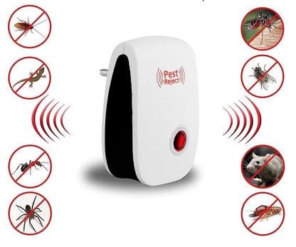 Ultrasonic Pest Repeller for Mosquito, Cockroaches, etc (Pack of 2)