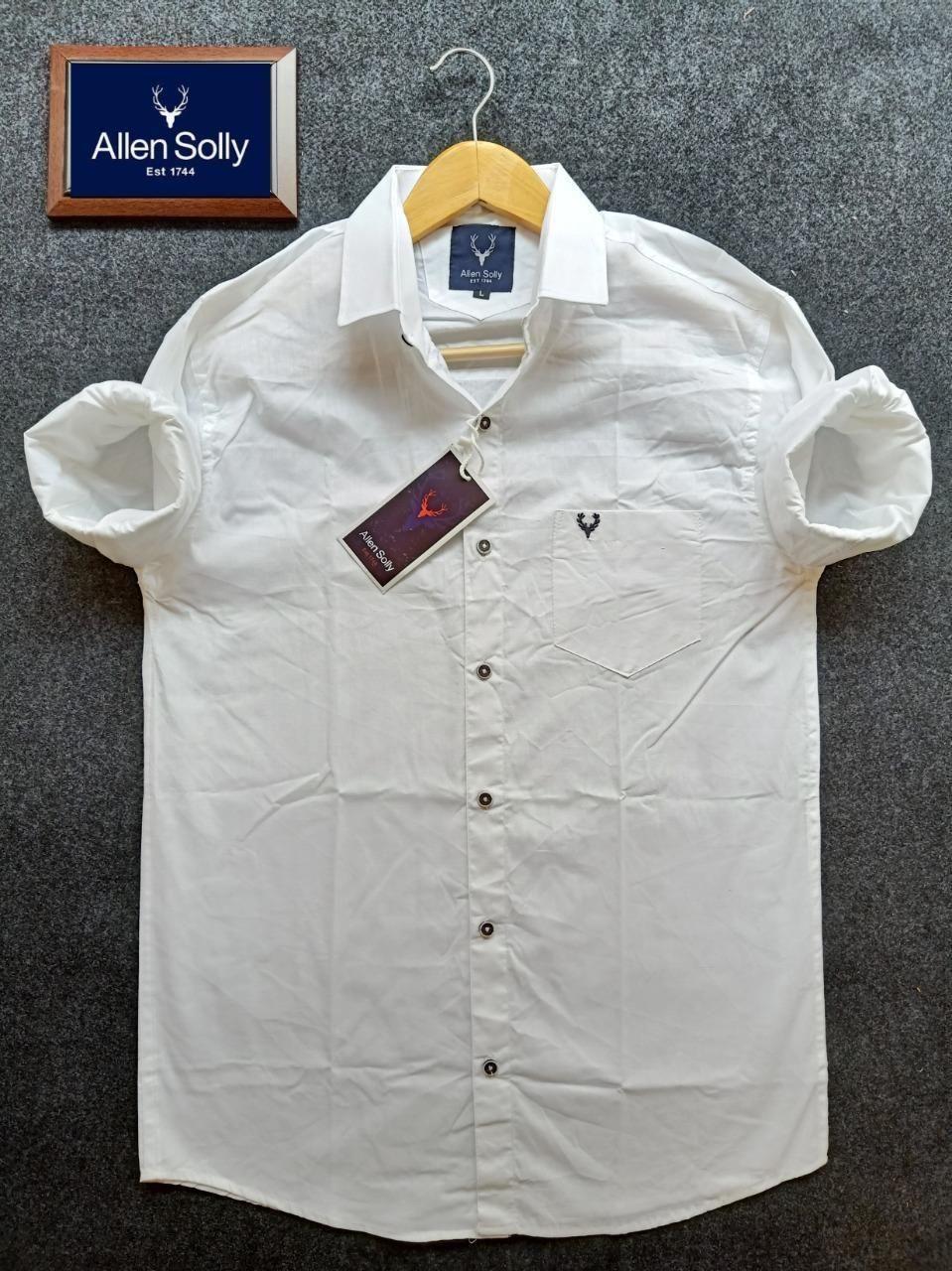 Cotton Solid Full Sleeves Slim Fit Casual Shirt